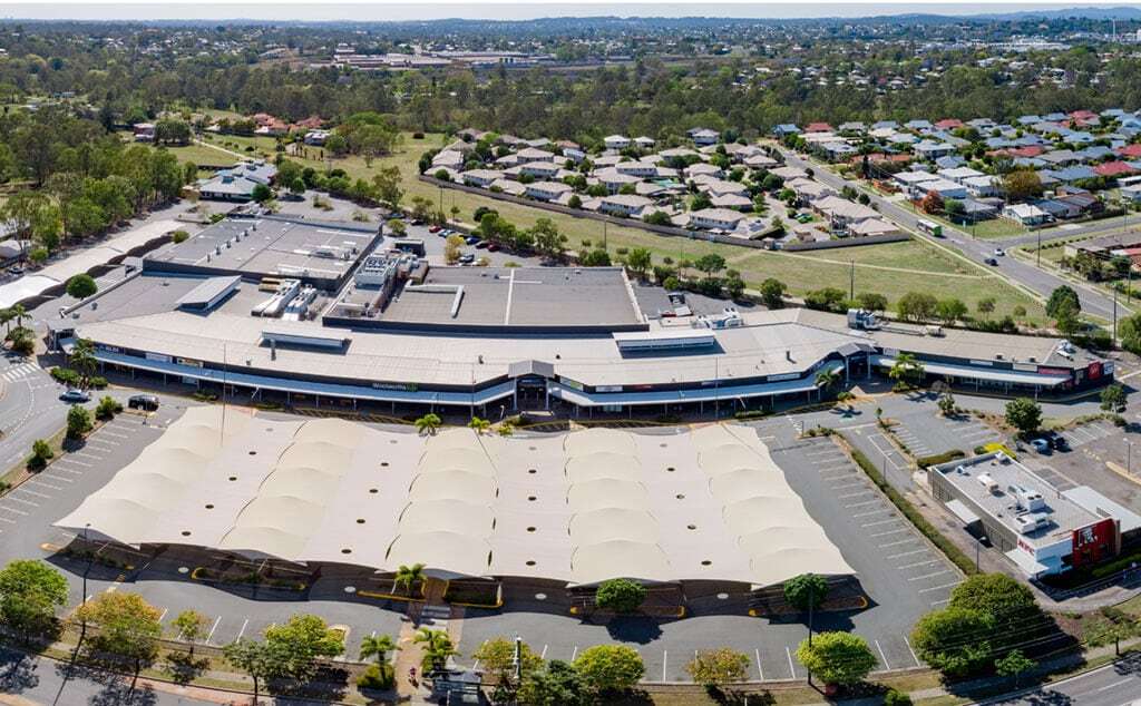 Aerial photography of a shopping centre