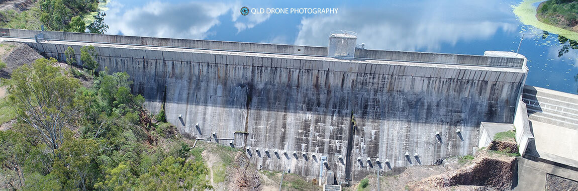 Aerial inspection of weir