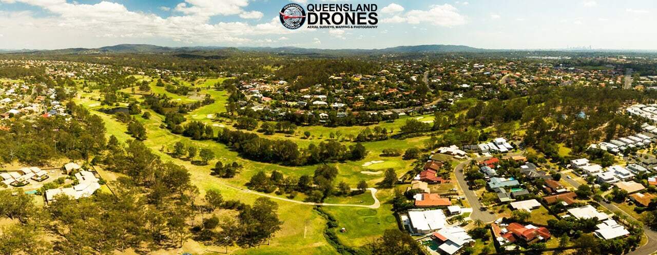 Aerial golf course photography