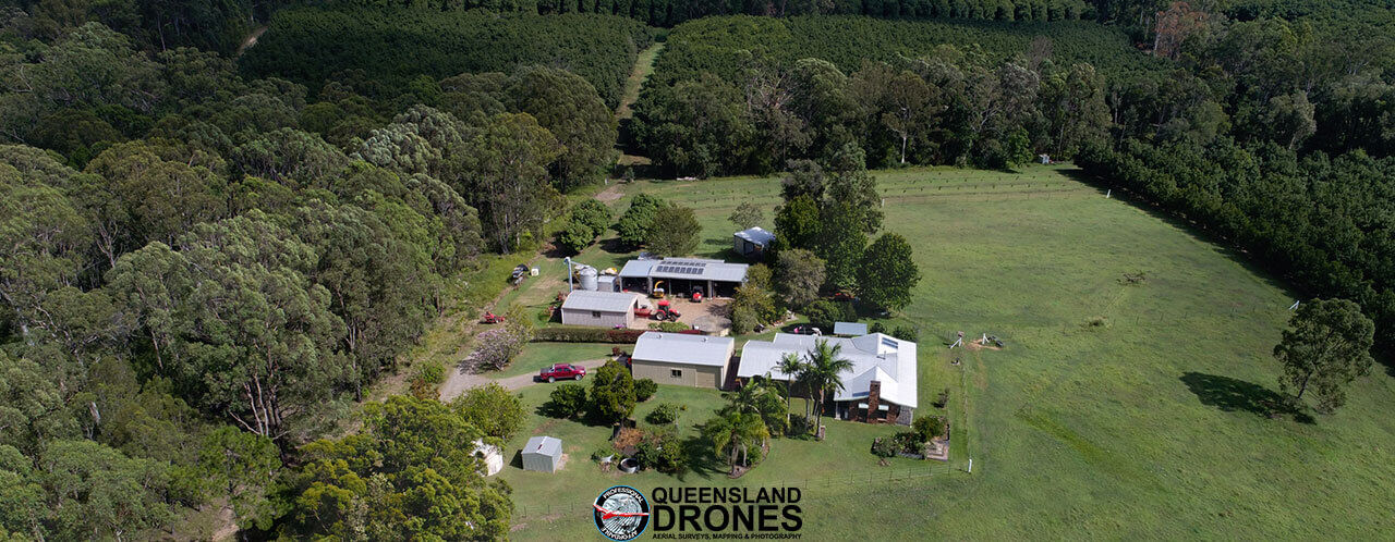 Aerial rural real estate photography