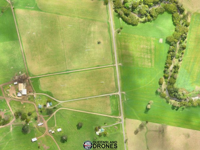 aerial imagery of dairy pasture