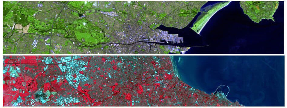 Typical Landsat multispectral imagery